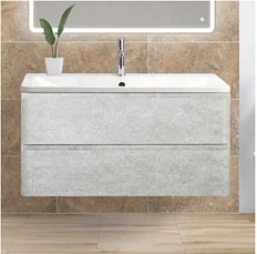 Тумба под раковину подвесная BelBagno Albano 120 см серый структурированный