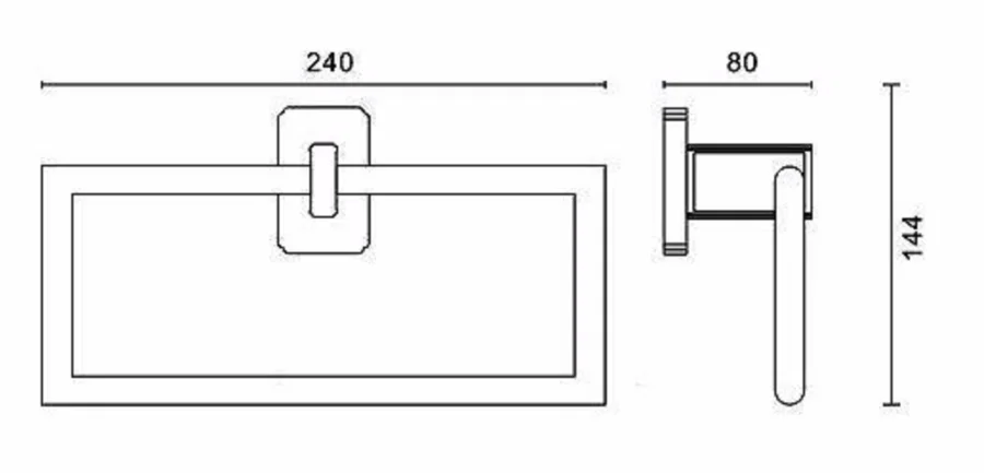 Полотенцедержатель для ванной Art&Max Gotico AM-4880AQ (детальная фотография), классические, ретро, декорированные