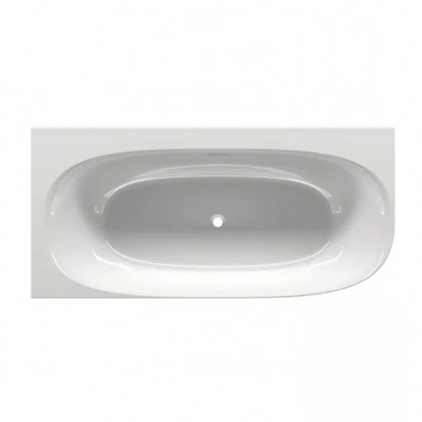 Ванна акриловая Riho Omega Corner B097001005/B098001005, 170 x 80 см, литые панели слева/справа, цвет белый (детальная фотография), овальные