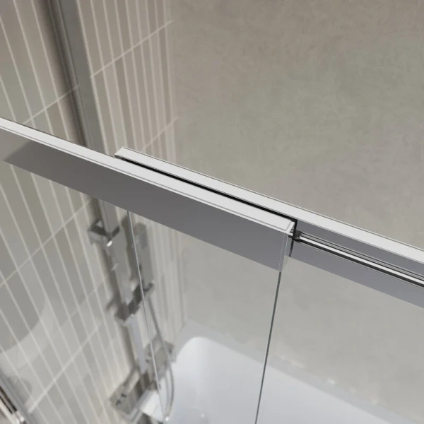 Шторка для ванны BelBagno Luce 100х145 см профиль хром LUCE-VF-11-100/145-C-Cr (детальная фотография), недорогие