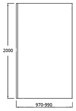 Душевая перегородка Jacob Delafon Contra 100 см профиль хром стекло прозрачное E22W100-GA (детальная фотография), хром