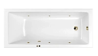 Ванна гидромассажная Whitecross Wave Soft, 160 х 80 см, увеличенная толщина акрила, усиленная армировка, белый/бронза, 0101.160080.100.SOFT.BR