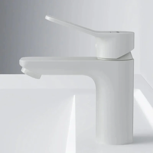 Смеситель для раковины Am.Pm X-Joy белый F85A02133 (детальная фотография), с коротким изливом