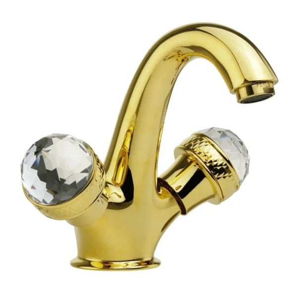 Смеситель для раковины Migliore Axo Swarovski золото 18510 (детальная фотография)
