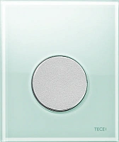 Клавиша смыва для писсуара, цвет стекла зелёный, цвет кнопки матовый хром, Tece TECEloop 9242652