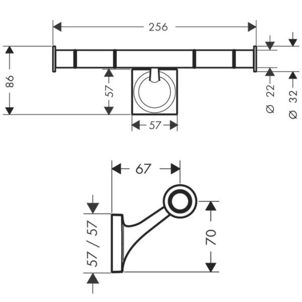 Бумагодержатель Axor Starck Organic 42736000 (детальная фотография), современные, hi-tech