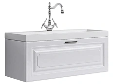 Тумба под раковину подвесная Aqwella Empire 100 см белый глянец