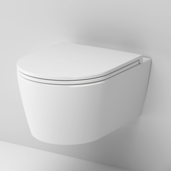 Унитаз подвесной Am.Pm Func безободковый белый C8F1700SC (детальная фотография), безободковые, сиденье с микролифтом , с антивсплеском