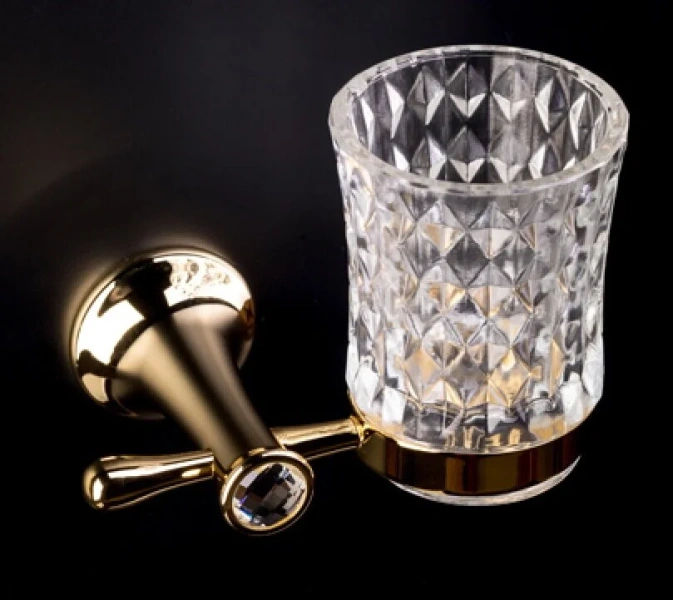 Стакан для ванной Boheme Chiaro настенный 10504 (детальная фотография), золото, комбинированные, другие