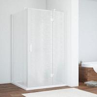 Душевой уголок профиль белый стекло шиншилла Vegas-glass