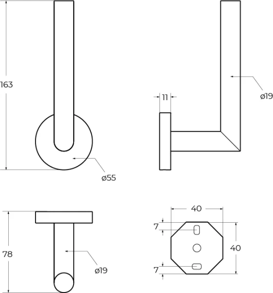 Бумагодержатель Cezares Relax хром RELAX-PHV-01 (детальная фотография), современные, hi-tech