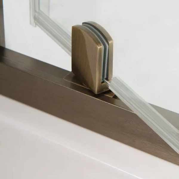 Душевой уголок Cezares Eco 90x90 см стекло прозрачное профиль бронза ECO-O-P-1-90-C-Br (детальная фотография), современные, hi-tech