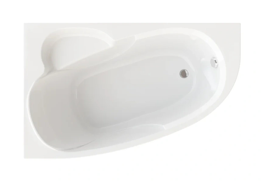 Ванна акриловая Triton OMP Николь Щ0000048679/Щ0000048680, 160 x 100 см, левая/правая, белая (детальная фотография), асимметричные
