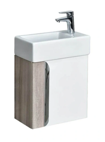 Тумба с раковиной подвесная Акватон Вита 1A221401VTD70 46 см с распашной дверцей (детальная фотография)