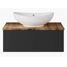 Тумба с раковиной подвесная Misty Ива 80 см с ящиком
