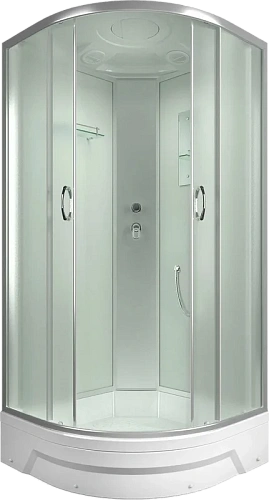 Душевая кабина Erlit Comfort 90х90 см белая задняя стенка - фото 1