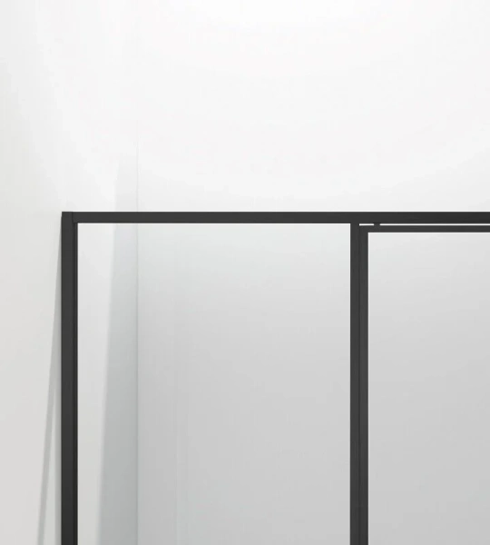 Душевая дверь в нишу Vincea Slim 120 см профиль черный стекло прозрачное VDP-4SL120CLB (детальная фотография), в нишу, стеклянные