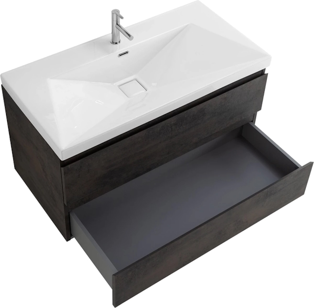 Тумба под раковину подвесная Cezares Molveno 100 см ossido MOLVENO-100-2C-SO-OSS (детальная фотография), 100 см