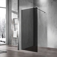 Душевая перегородка Vincea Walk-In 110 см профиль вороненая сталь стекло тонированное