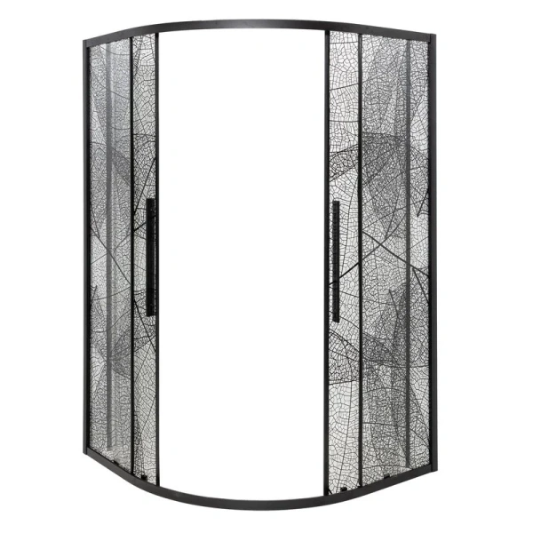 Душевой уголок Deto HB 120x120 см профиль черный HB120 (детальная фотография), 120х120