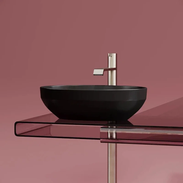 Раковина Ceramica Nova Element 50 см черная матовая CN6056MB (детальная фотография), из санфарфора