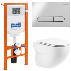 Унитаз с инсталляцией BelBagno Onda с сиденьем микролифтом