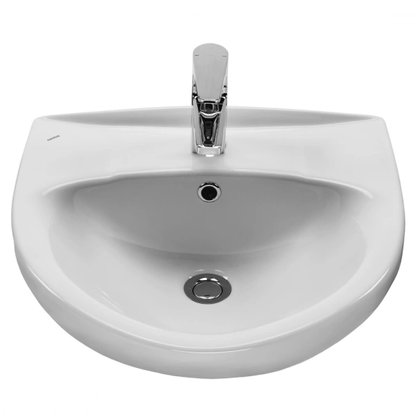 Раковина Santek Канны 50 см полувстраиваемая 1WH110243 (детальная фотография), современные, hi-tech