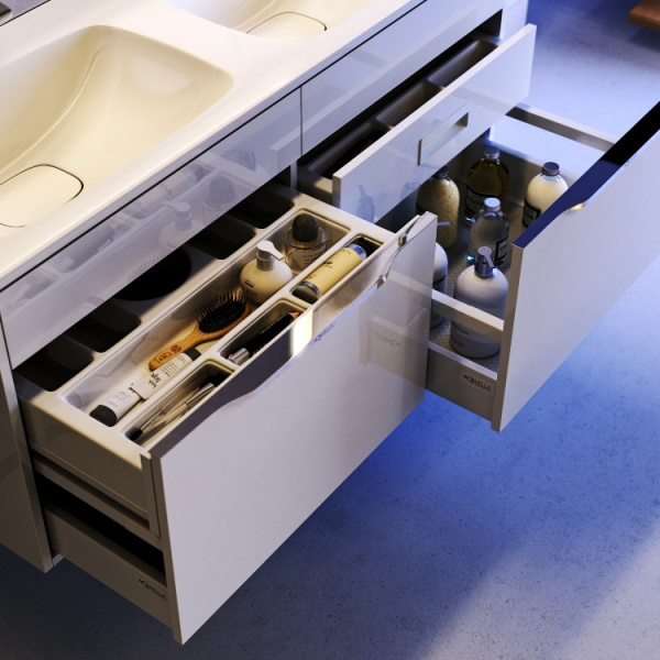 Тумба под раковину подвесная Aqwella Malaga 120 см белая Mal.01.12 (детальная фотография), подвесная, пристенная