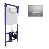 Инсталляция для унитаза BERGES Novum кнопка матовый хром