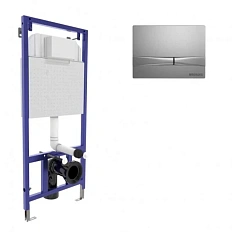 Инсталляция для унитаза BERGES Novum кнопка матовый хром