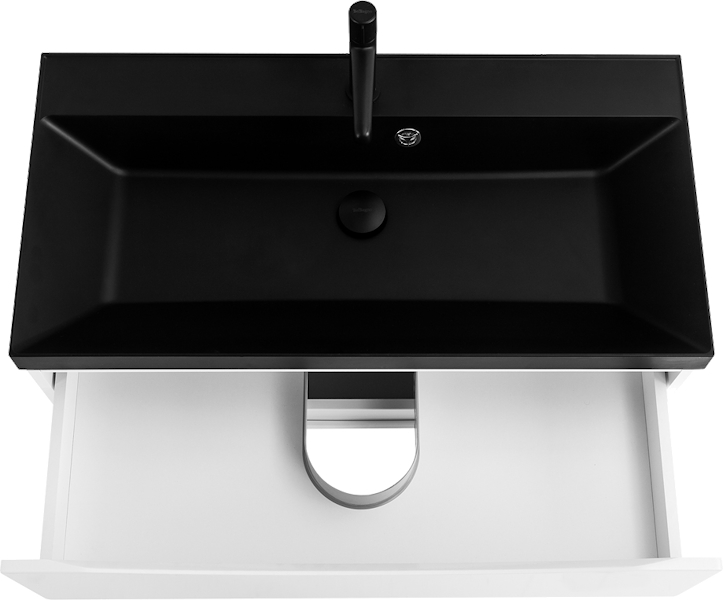 Тумба под раковину подвесная BelBagno Marino 80 см Bianco Opaco MARINO-800-2C-SO-BO-P (детальная фотография), белая