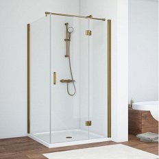 Душевой уголок профиль бронза стекло прозрачное Vegas-glass