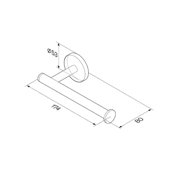 Бумагодержатель Am.Pm X-Joy хром A85A34100 (детальная фотография), современные, hi-tech