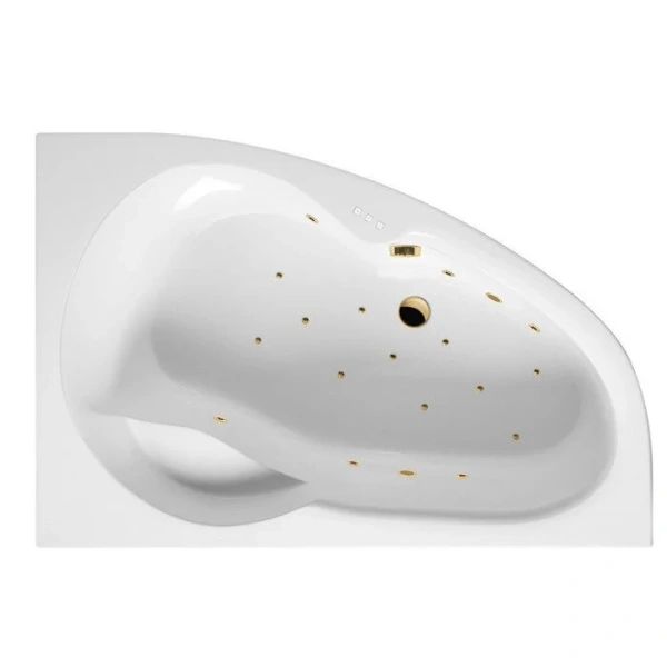Ванна гидромассажная Excellent Newa Relax 160 x 95 см, правая, белый/золото, WAEX.NEP16.RELAX.GL (детальная фотография)