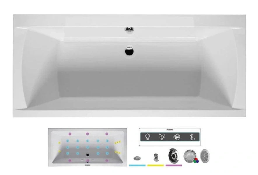 Ванна гидромассажная Riho Julia 180 x 80 см, JOY BA7200500000000_JOY (детальная фотография)