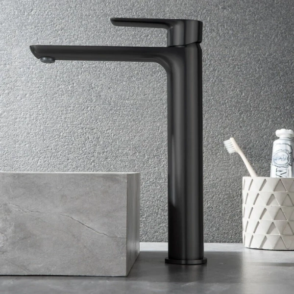 Смеситель для раковины Black&White Universe черный матовый 8302BUK (детальная фотография), современные, hi-tech