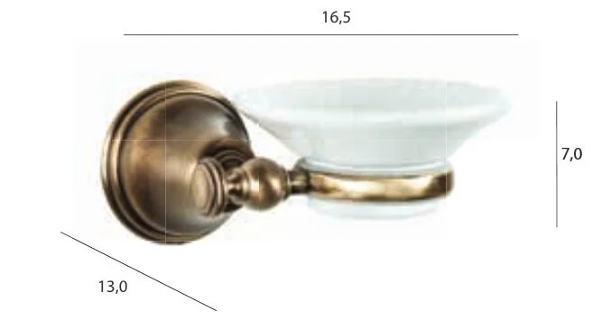 Мыльница Tiffany World Harmony цвет белый/золото TWHA106bi/oro (детальная фотография), по запросу