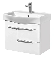 Тумба под раковину подвесная Акватон Беверли 65 см белый глянец
