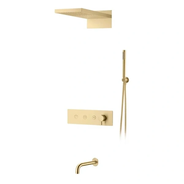 Душевой комплект Boheme Fusion золото матовое 130-2-MG (детальная фотография)