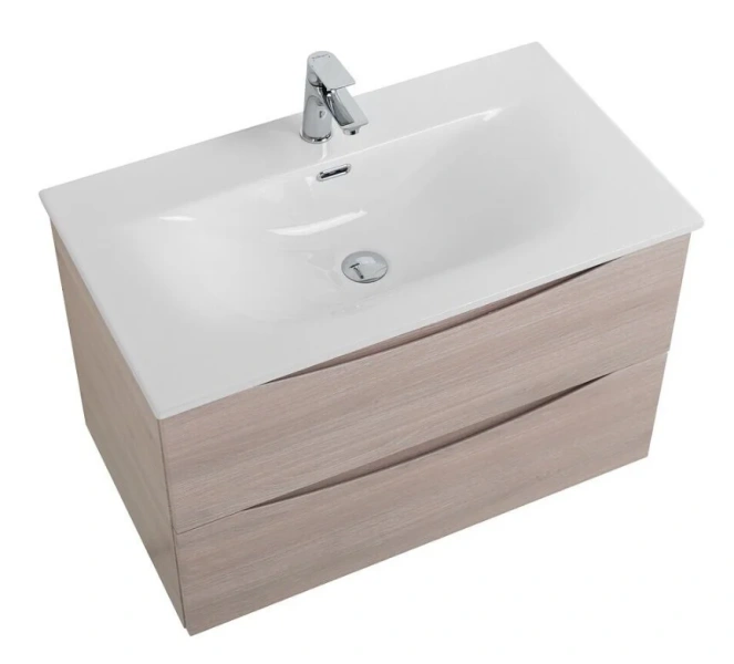 Тумба под раковину подвесная BelBagno Marino-Cer-N 80 см Rovere Grigio MARINO-CER-N-800-2C-SO-RG-P (детальная фотография), подвесная, пристенная