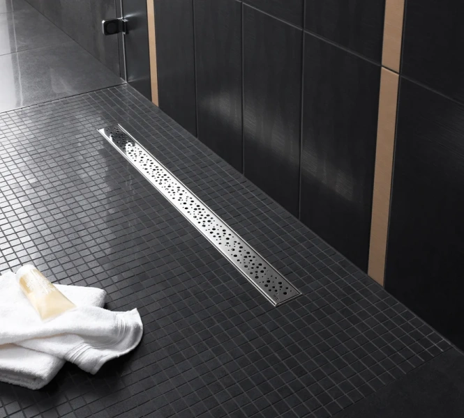 Решётка для слива из нержавеющей стали, 120 см, Tece TECEdrainline royal 60123 (детальная фотография), в наличии, нет в наличии