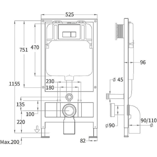 Схема (детальная фотография), для унитаза