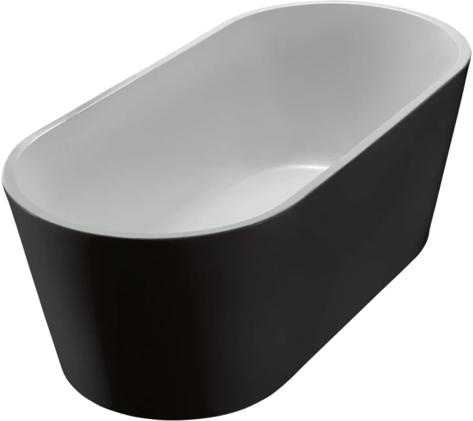 Ванна акриловая BelBagno 170х80 см овальная BB71-1700-NERO-W0 (детальная фотография)