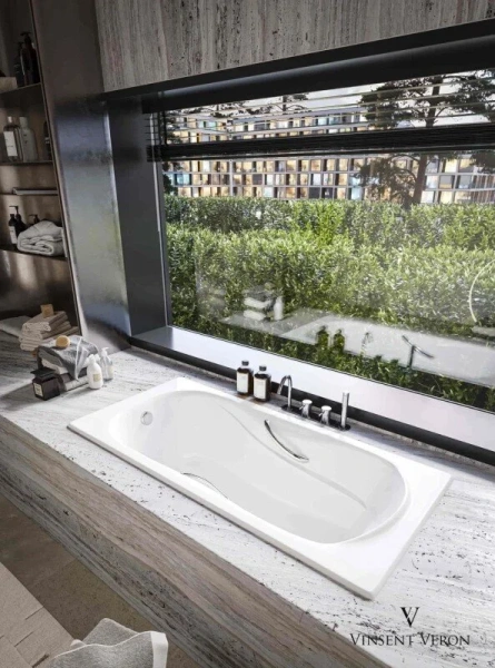 Чугунная ванна Vinsent Veron Haiti VHT1708042-AS, 170 x 80 см, с антискользящим покрытием, цвет белый (детальная фотография), 170х80