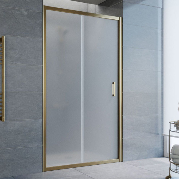 Душевая дверь профиль бронза стекло сатин Vegas-glass ZP 100 05 10 (детальная фотография)