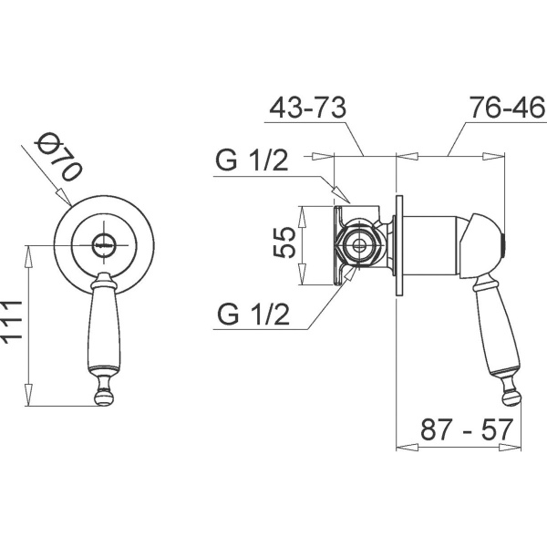 Схема (детальная фотография), для душа