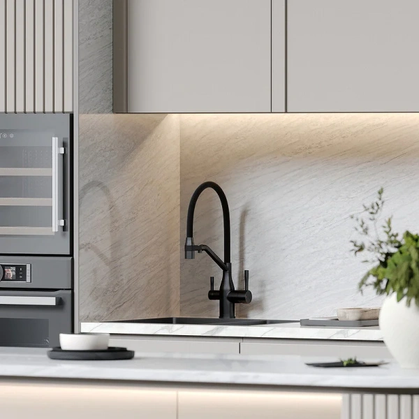 Смеситель для кухни Sancos Orta черный матовый SC4008MB (детальная фотография), современные, hi-tech