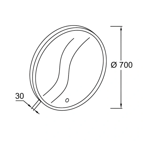 Зеркало с подсветкой Jacob Delafon 70 см с функцией антипар EB1436-NF (детальная фотография), в наличии