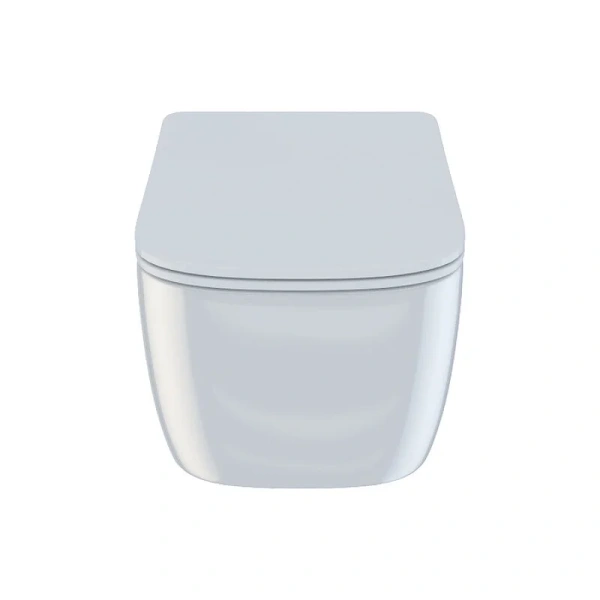 Унитаз подвесной IDDIS Bridge безободковый BRIRDSEi25 (детальная фотография), с горизонтальным, прямым выпуском, с прямым выпуском