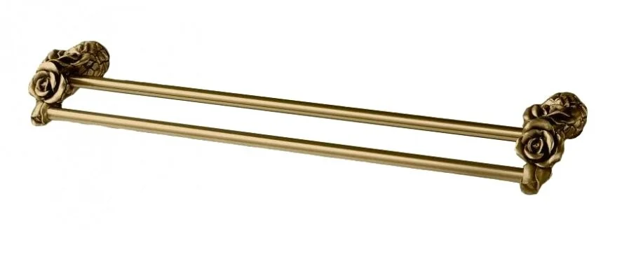 Двойной полотенцедержатель, бронза, Art&Max Rose AM-0918-B (детальная фотография)